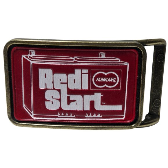 Redi Start Farmland Belt Buckle RediStart Advertising Promo Collectible Western - Picture 7 of 14